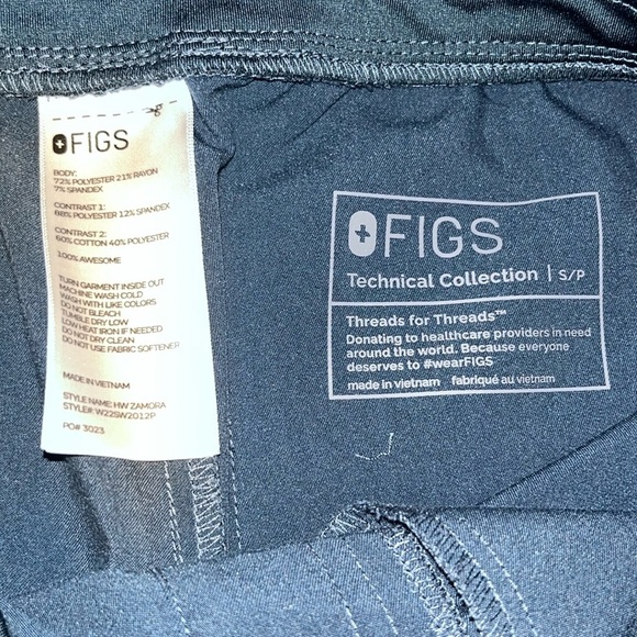 FIGS Catarina + High Waisted Zamora Jogger Scrubs Matching Set Dark Harbor XS/S - Picture 8 of 9